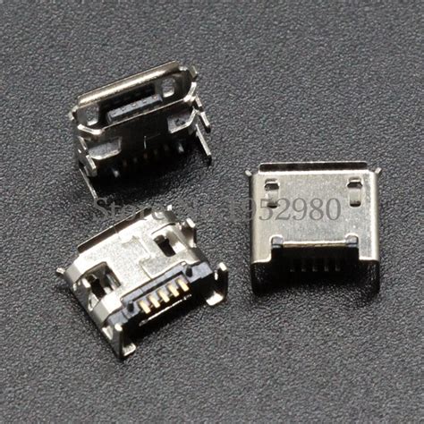 10pcs Micro Usb Socket 5 Pins B Type Female Connector Smt Usb Jack For Mp3 Mp4 Mobile Phone