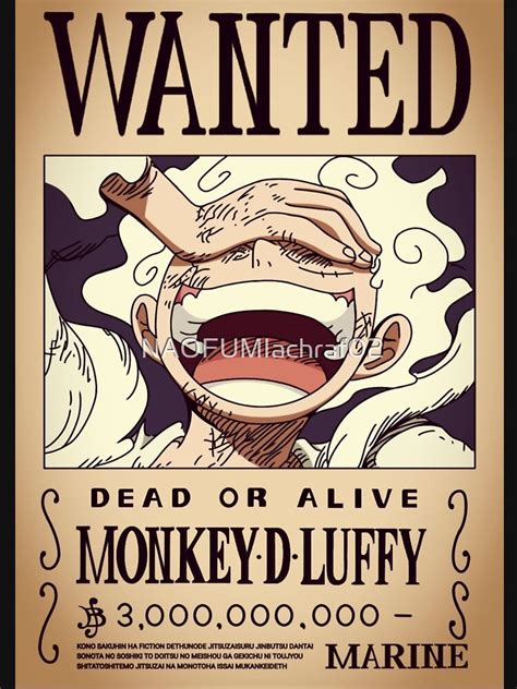 Luffy Gear 5 Wanted Luffy New Bounty After Wano T Shirt For Sale By