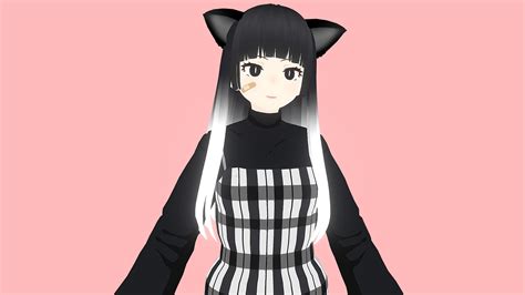 Cat 3d Anime Character Girl For Blender Buy Royalty Free 3d Model By