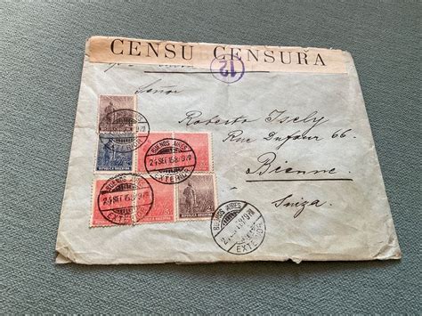 Von Buenos Aires Nach Bienne Brief Mit Sch Nen Briefmarken Kaufen