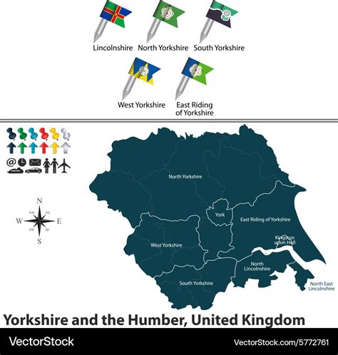 Yorkshire and the humber Royalty Free Vector Image