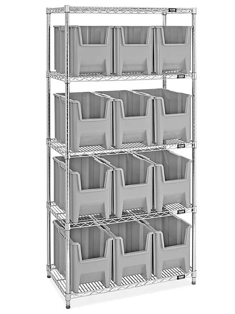 Giant Stackable Bin Organizer 36 X 18 X 72 With 17 1 2 X 10 7 8 X 12