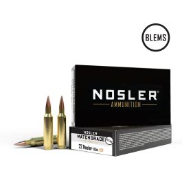 22 Nosler 85gr RDF Match Grade Ammunition 20ct BLEM