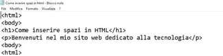 Come Inserire Spazi In Html Ccm