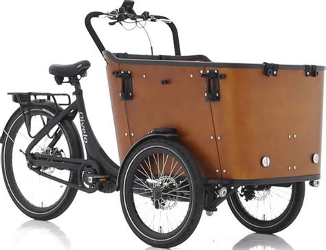 Qivelo N8 E Bakfiets Black Brown Bol