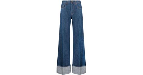 Jacob Cohen Jackie Wide Leg Denim Jeans In Blue Lyst