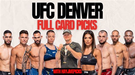 Ufc Denver Namajunas Vs Cortez Full Card Official Picks Youtube