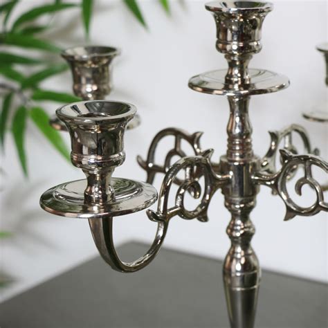 Polished Silver Arm Candelabra