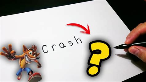 CÓMO CONVERTIR LA PALABRA CRASH BANDICOOT EN DIBUJO YouTube