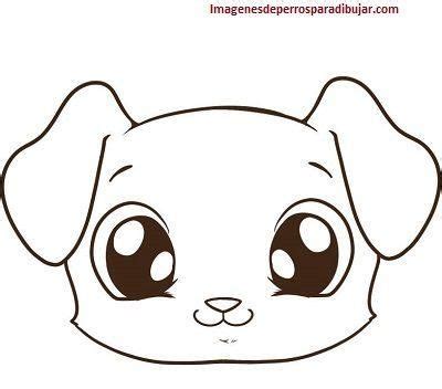 Faciles dibujos tiernos de 4 caritas de perros para dibujar