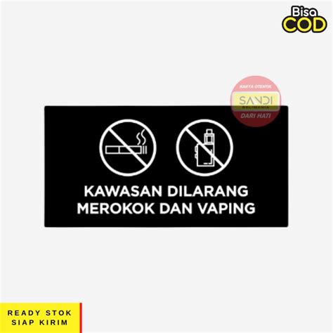 Jual Papan Akrilik Tulisan Kawasan Dilarang Merokok Sign Board Papan