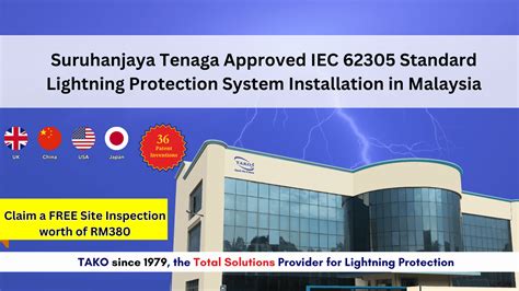 TAKO Since 1979 Lightning Protection Installation In Malaysia