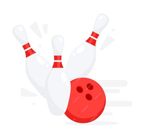 Premium Vector | Bowling ball to hit the pin bowling tournament vector
