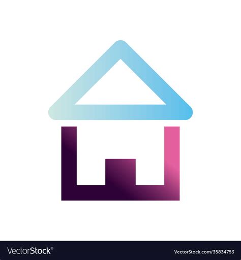 House with door design Royalty Free Vector Image