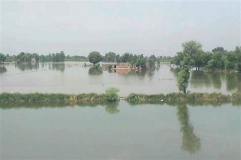 Water Level Continues To Rise In River Sutlej