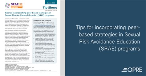 Tips For Incorporating Peer Based Strategies In Sexual Risk Avoidance