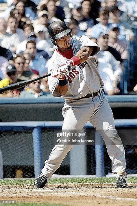 Boston Red Sox Manny Ramirez in action, at bat vs New York Yankees ...