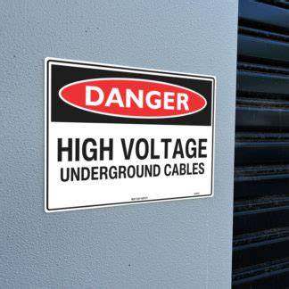 Danger High Voltage Underground Cables Sign Next Day Safety