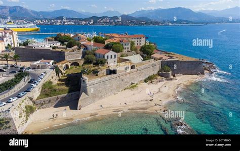 Vue A Rienne De La Citadelle D Ajaccio En Corse Bastion Maritime