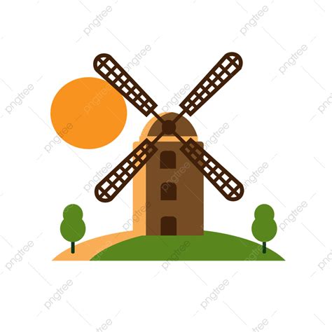 Windmill Logo Vector Hd PNG Images, Windmill Logo Design, Windmill