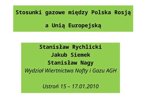 Ppt Stosunki Gazowe Mi Dzy Polska Rosj A Uni Europejsk Dokumen Tips