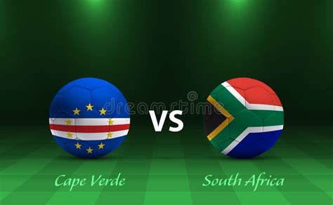 Cape Verde Vs South Africa Soccer Scoreboard Broadcast Template Stock ...