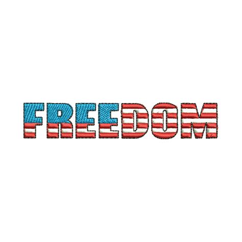 Freedom USA Flag | Patriot Digitized Embroidery Design | e4Hats ...