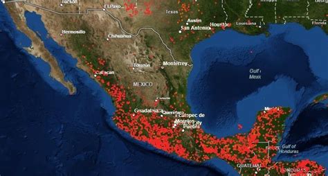 Así se ven desde el espacio los incendios forestales en México Diario