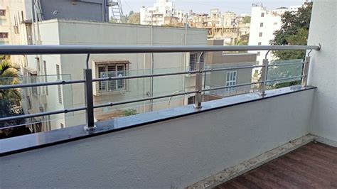 Silver Bar SS202 Balcony Safety Railings, Mounting Type: Wall at ₹ 850/square feet in Pune