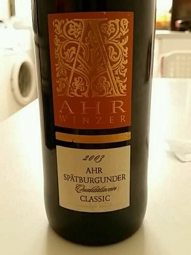 Ahr Winzer Classic Spätburgunder Vivino US