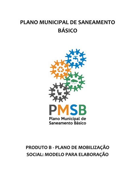 Pdf Plano Municipal De Saneamento B Sico O Plano