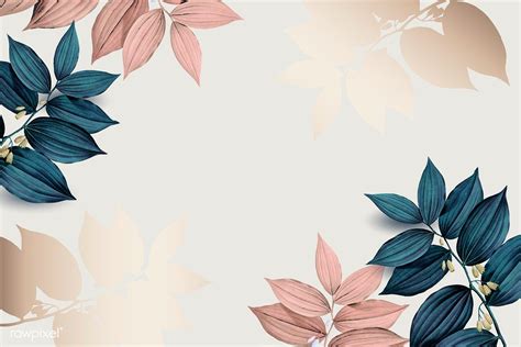 Pink And Blue Leaf Pattern Background Vector Premium Image By