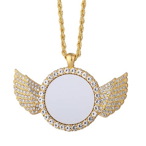 Sublimation Angel Wings Necklace Sublimation Blank Supplier