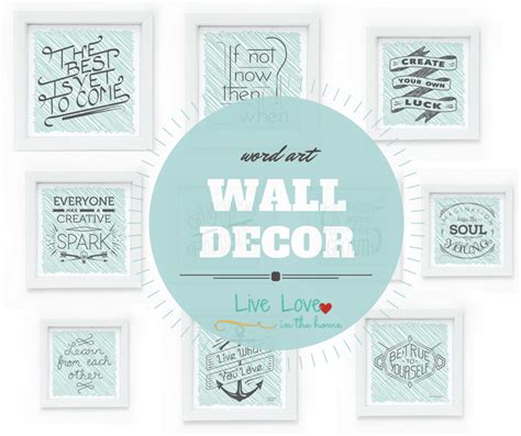 Word Art Wall Decor - Live Love in the Home