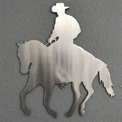 Cowboy 1 Aluminum Metal Wall Art Decoration Skilwerx 11x10 | Etsy