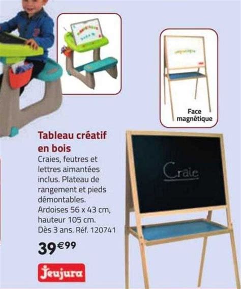 Promo Tableau Cr Atif En Bois Jeujura Chez La Grande R Cr Icatalogue Fr