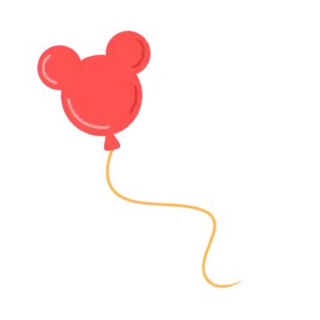 Very Cute Red Flying Balloon Art Illustration Cute Red Balloon