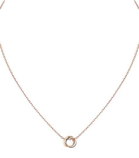 Cartier White Yellow And Rose Gold Trinity Necklace Harrods Uk