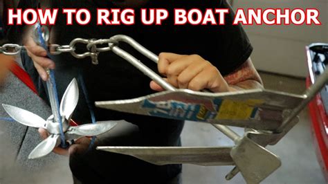 How To Tie A Boat Anchor Setting Up Anchors For Jon Boat Youtube