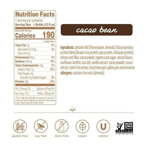 Koia Cacao Bean Protein Drink (1 each) | Off The Muck Market