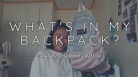 Whats In My Backpack 2018hs Editionphilippines Youtube