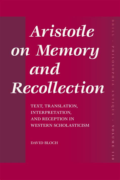 Indices In Aristotle On Memory And Recollection