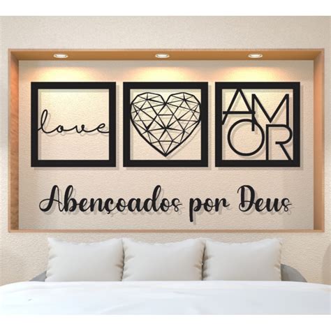 Kit Quadros Decorativos Frase Motivacional Conjunto De Quadro Le O