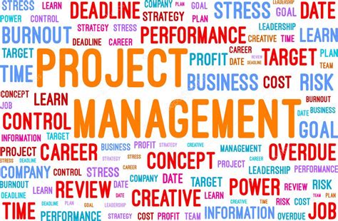 Project Management Word Cloud Stock Vector Radub85 42319495