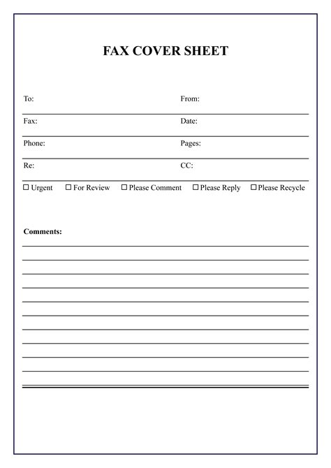 Fax Coversheet Template