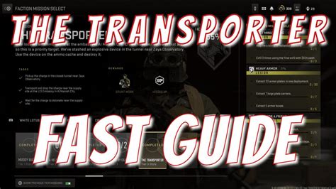 Mw Dmz The Transporter Fast Guide Legion Tier Story Mission