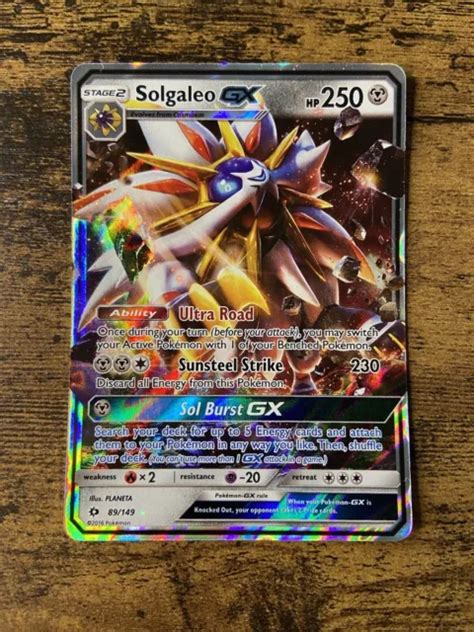 Pok Mon Tcg Solgaleo Gx Sun Moon Base Set Holo Ultra Rare Eur