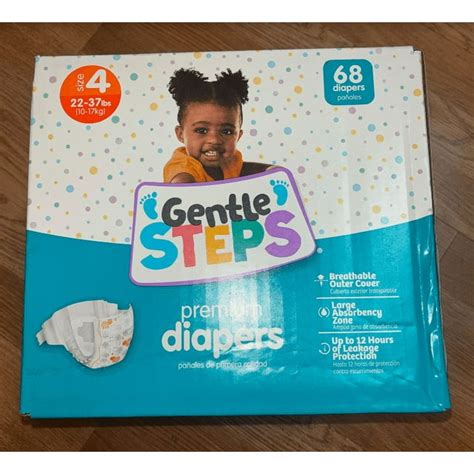 Gentle Steps Super Pack Baby Diaper Size 4 22 37lbs 68 Count