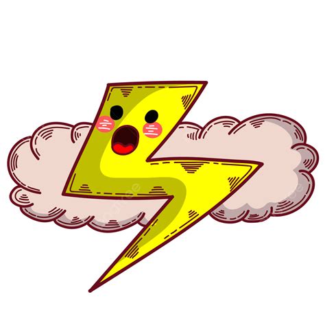 Cloud Lightning Clipart Transparent PNG Hd, Cartoon Cute Cloud ...