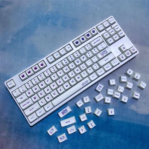 141 Keys Set Mechanical Keyboards White Pink Keycaps Gaming Theme